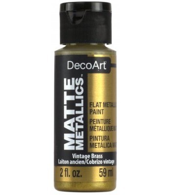DecoArt Rose Vintage Brass Matte Metallics Craft Paints. 2oz